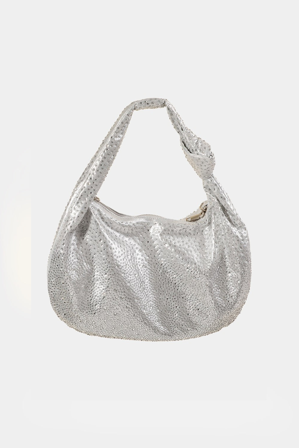 TEEK - Rhinestone Studded Handbag BAG TEEK Trend Silver One Size 