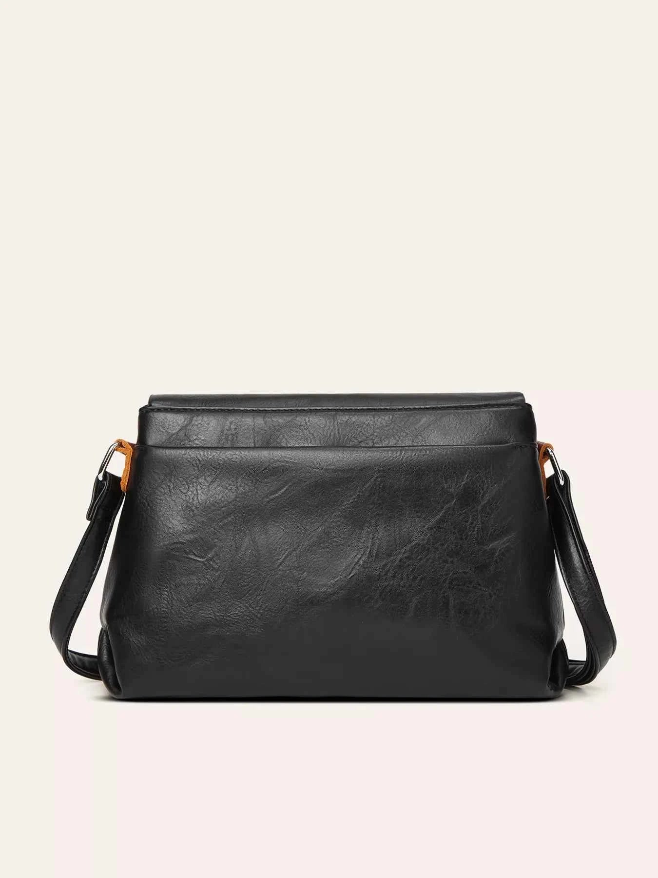 TEEK - Vintage PU Leather Flap Crossbody Bag Trendsi