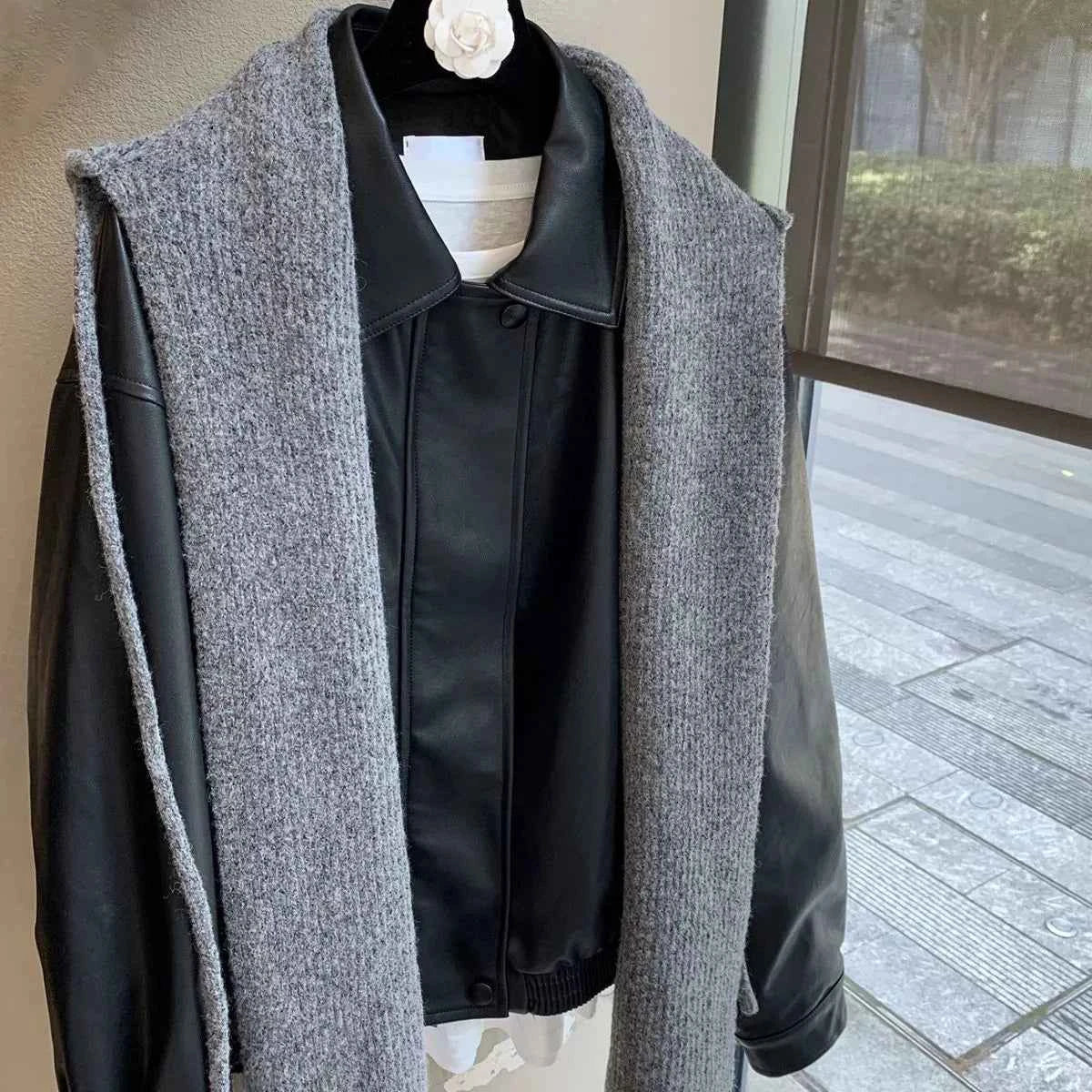 Cozy Knit Tie Scarf with Hooded Design Trendsi