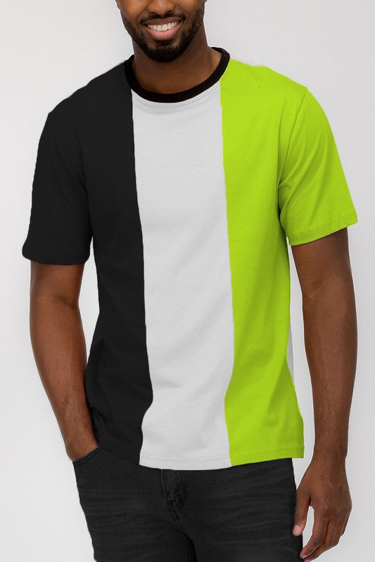 TEEK - Mens Color Block T Shirt TOPS TEEK FG BLACK S 