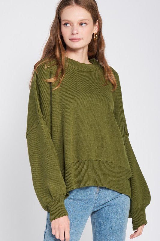 TEEK - OVER FITTED LONG SLEEVE SWEATER TOP TOPS TEEK FG