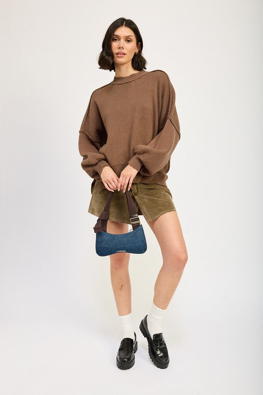 TEEK - OVER FITTED LONG SLEEVE SWEATER TOP TOPS TEEK FG