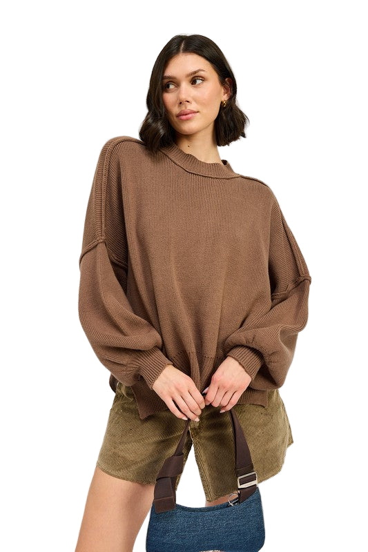 TEEK - OVER FITTED LONG SLEEVE SWEATER TOP TOPS TEEK FG