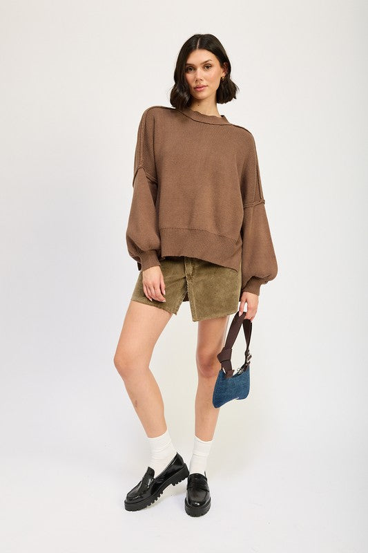 TEEK - OVER FITTED LONG SLEEVE SWEATER TOP TOPS TEEK FG