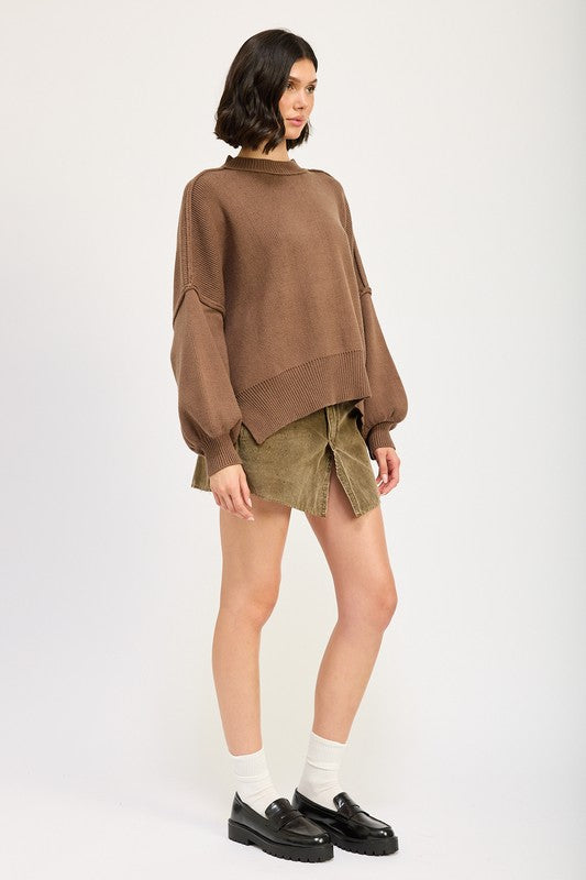 TEEK - OVER FITTED LONG SLEEVE SWEATER TOP TOPS TEEK FG