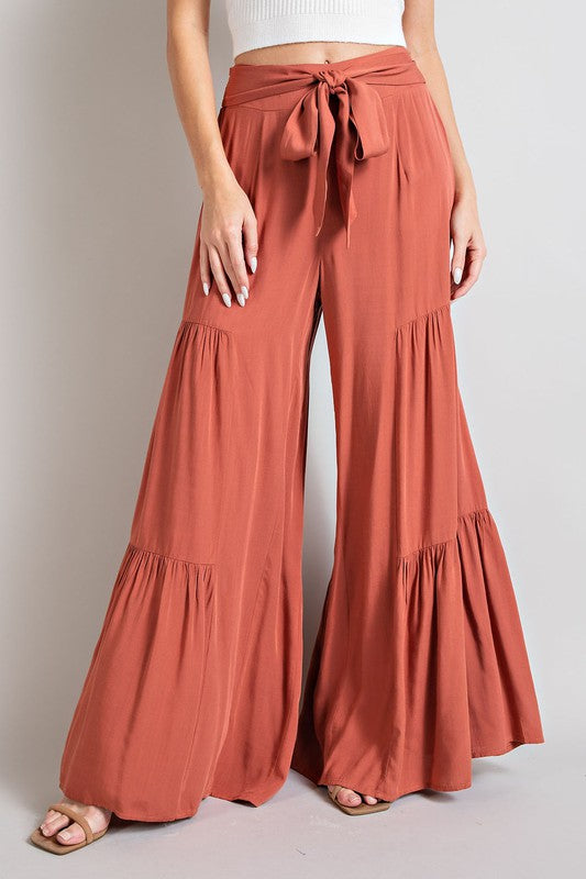 TEEK - Tiered Wide Pants PANTS TEEK FG TERRACOTTA S 