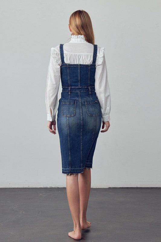 TEEK - SUSPENDERS DARK DENIM SKIRT OVERALLS OVERALLS TEEK FG   