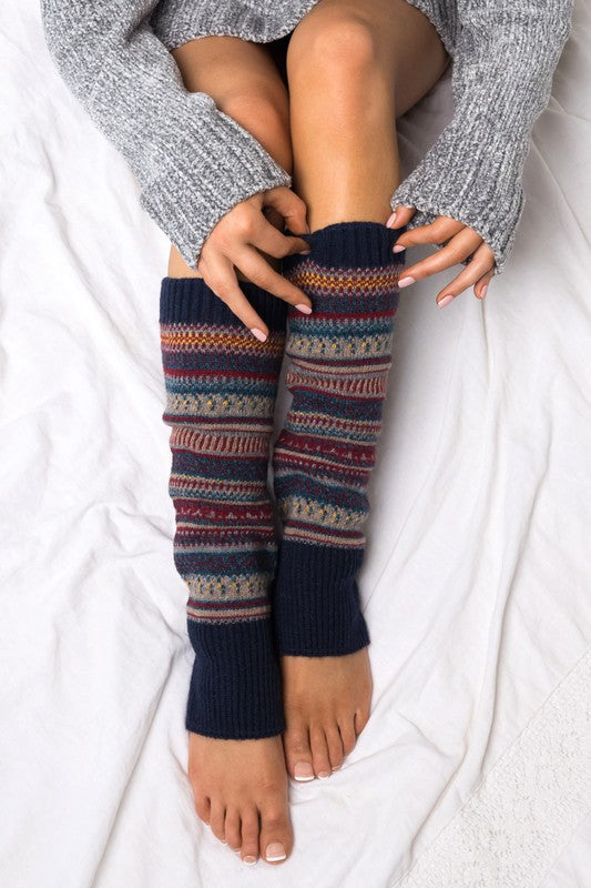 TEEK - Short Fairisle Leg Warmer SOCKS TEEK FG Navy One Size