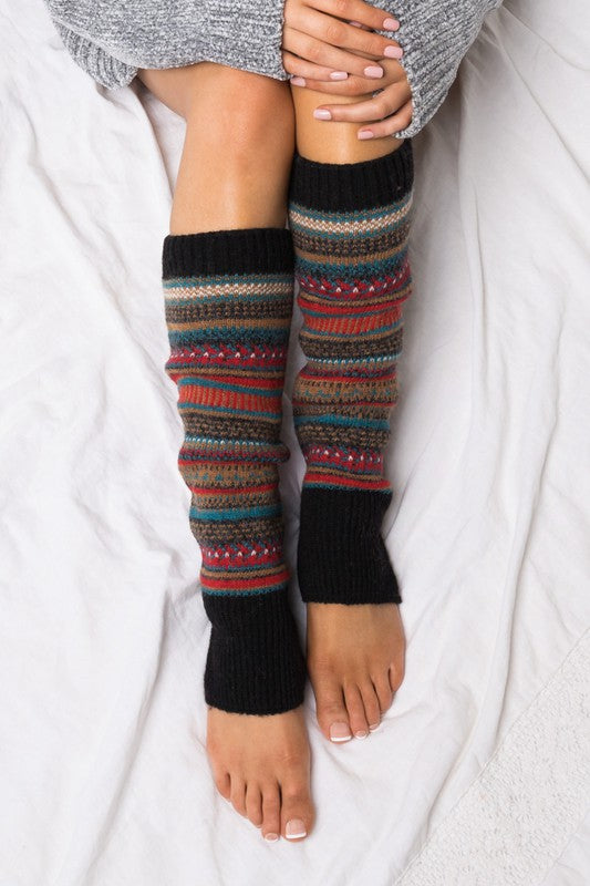 TEEK - Short Fairisle Leg Warmer SOCKS TEEK FG Black One Size