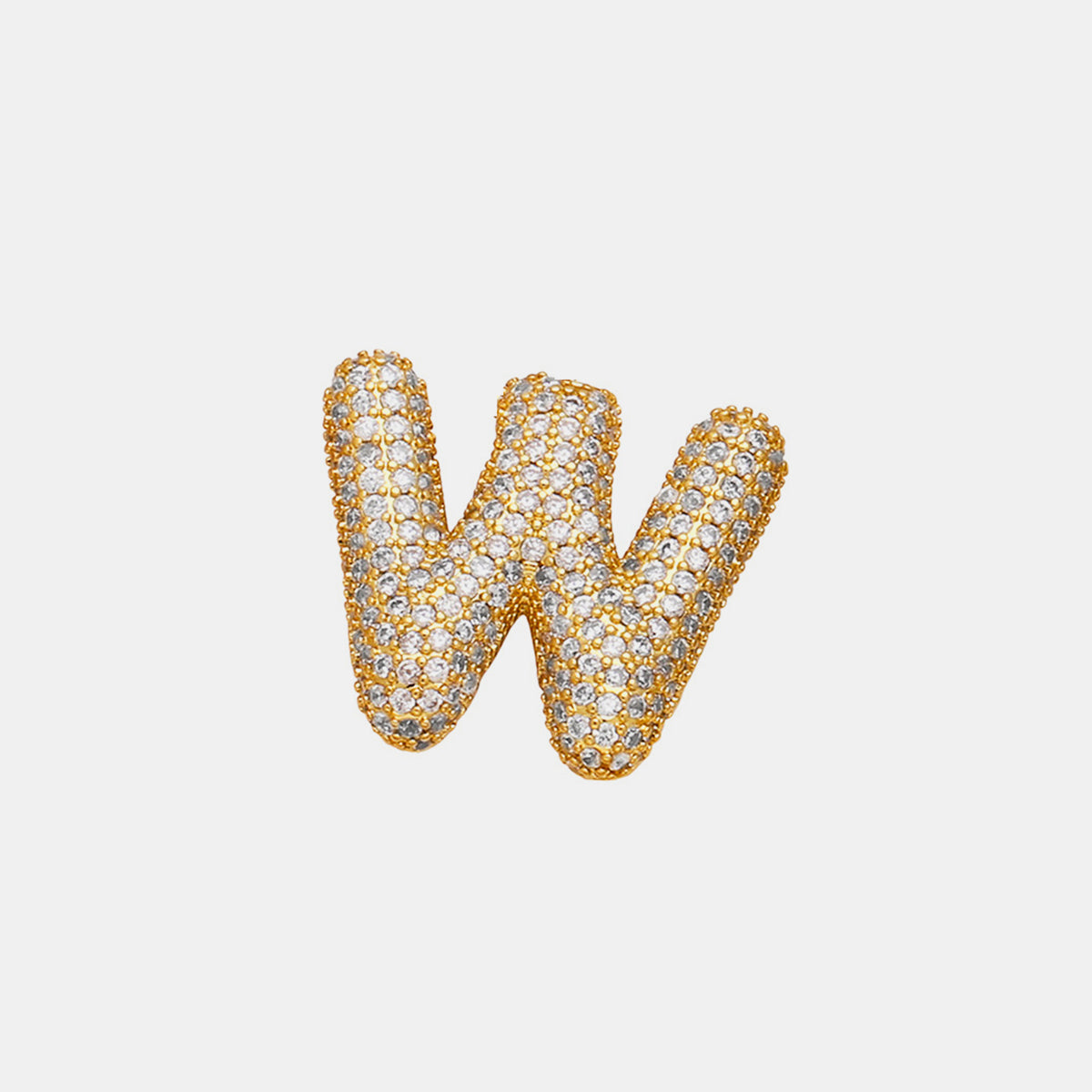 TEEK - V-Z Gold-Plated Inlaid Zircon Letter Necklace JEWELRY TEEK Trend Style W  