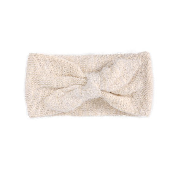 TEEK - FUZZY BOW WINTER HEAD BAND HEADBAND TEEK FG IVIV/IVORY  