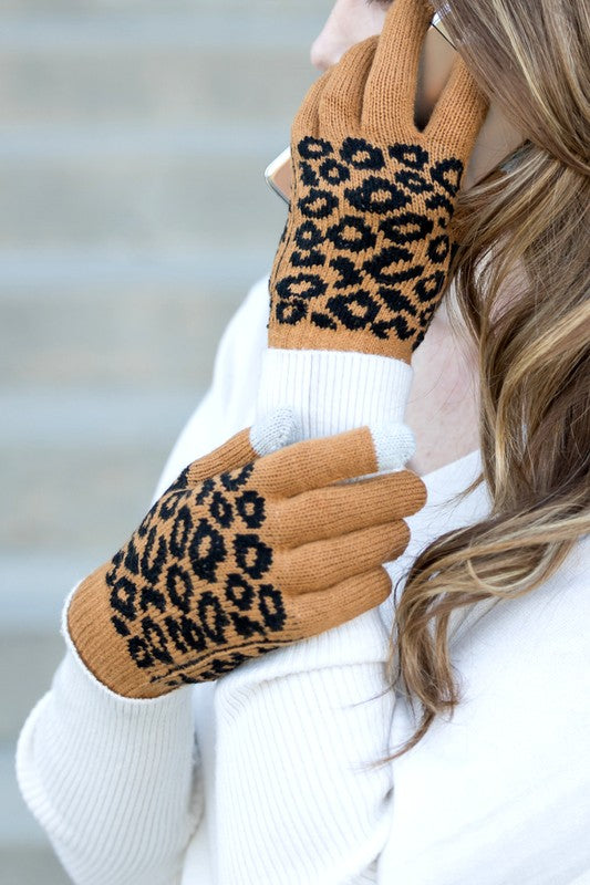 TEEK - Leopard Stretch Touch Gloves GLOVES TEEK FG