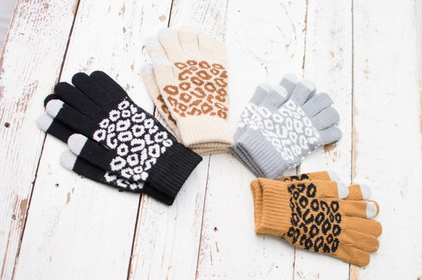 TEEK - Leopard Stretch Touch Gloves GLOVES TEEK FG