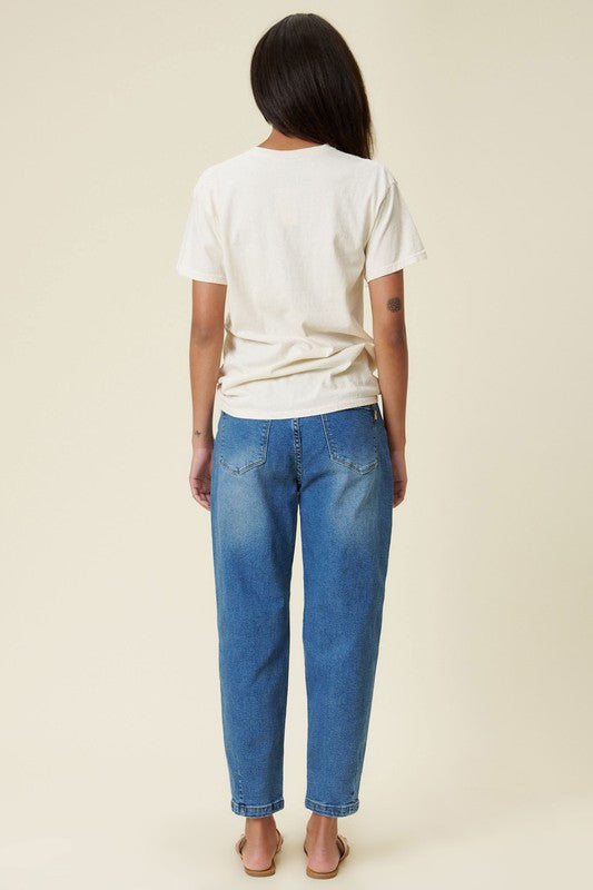 TEEK - Medium Stone Distressed Slouchy Jeans JEANS TEEK FG   