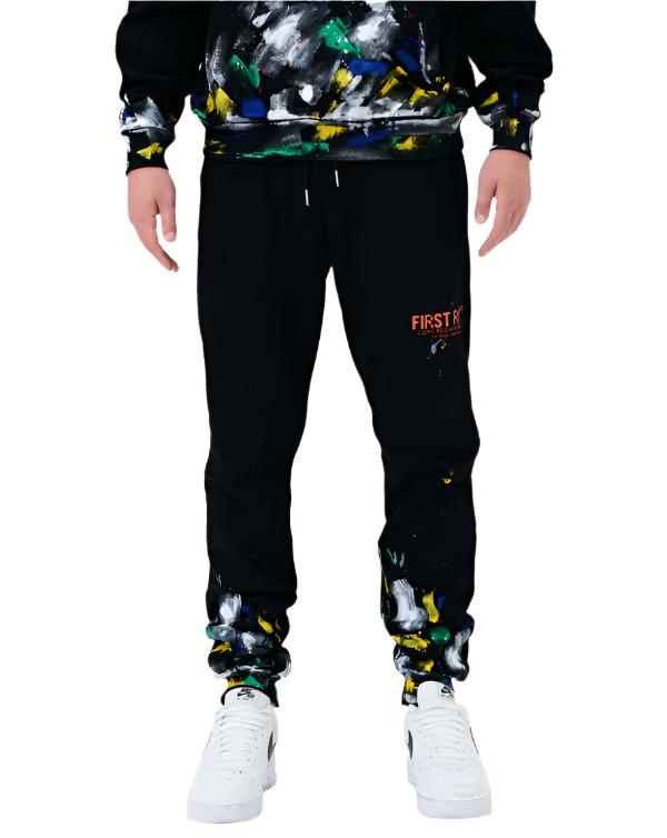 TEEK - Black Hand Paint jogger PANTS TEEK FG S  