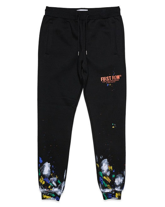 TEEK - Black Hand Paint jogger PANTS TEEK FG   