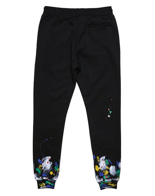 TEEK - Black Hand Paint jogger PANTS TEEK FG   