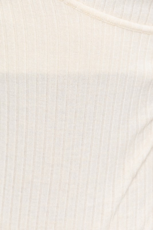 TEEK - Cream Long Sleeve Surplice Bodysuit TOPS TEEK FG   