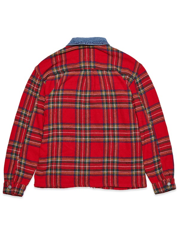 TEEK - Red Flannel Shacket With Denim Contrast TOPS TEEK FG   