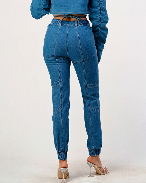 TEEK - CASUAL LONG DENIM BLUE PANTS JEANS TEEK FG   