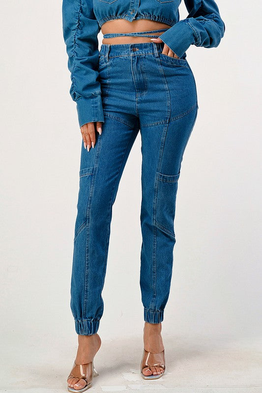 TEEK - CASUAL LONG DENIM BLUE PANTS JEANS TEEK FG   