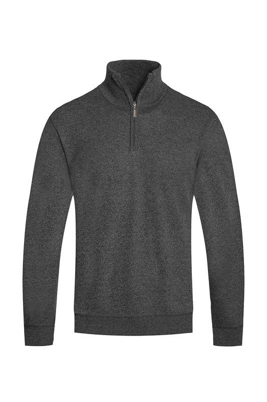 TEEK - Mens Knit Quarter Zip Sweater SWEATER TEEK FG CHARCOAL S 