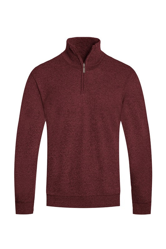 TEEK - Mens Knit Quarter Zip Sweater SWEATER TEEK FG MAROON 2XL 