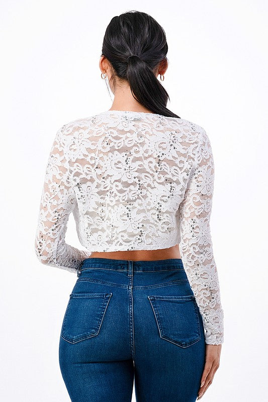 TEEK - Long Sleeve Evening Lace Bolero TOPS TEEK FG