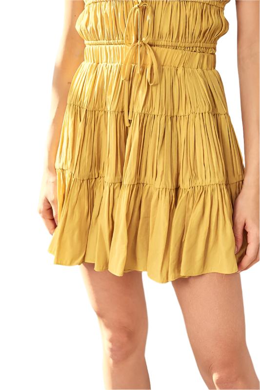 TEEK - Corn Tiered Ruffle Mini Skirt SKIRT TEEK FG   