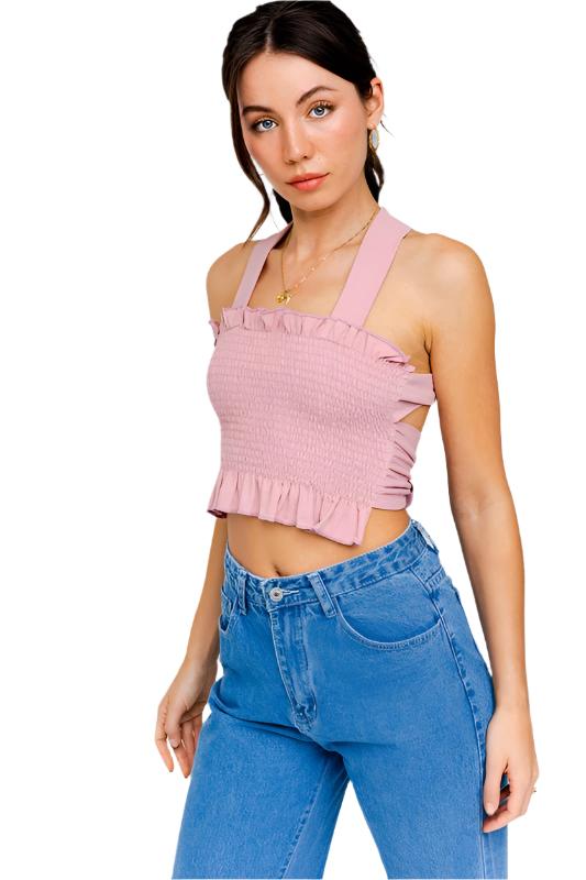 TEEK - Smocked Tank TOPS TEEK FG MAUVE S 