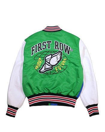 TEEK - Bright Future Green Letterman Varsity Jacket JACKET TEEK FG   