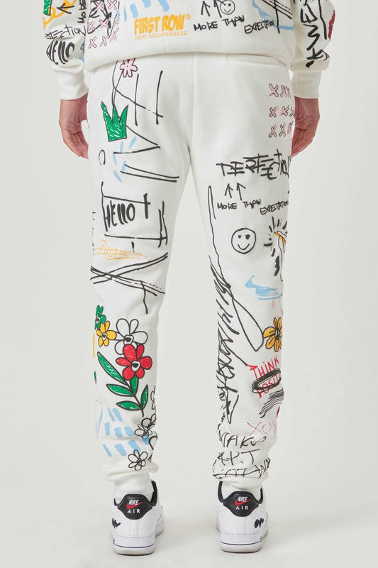 TEEK - The Guys Graphic Jogger | White PANTS TEEK FG   