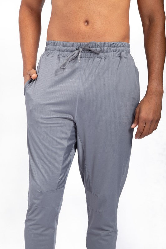 TEEK - Mens Grey Active Bottoms with Tapered Leg PANTS TEEK FG   