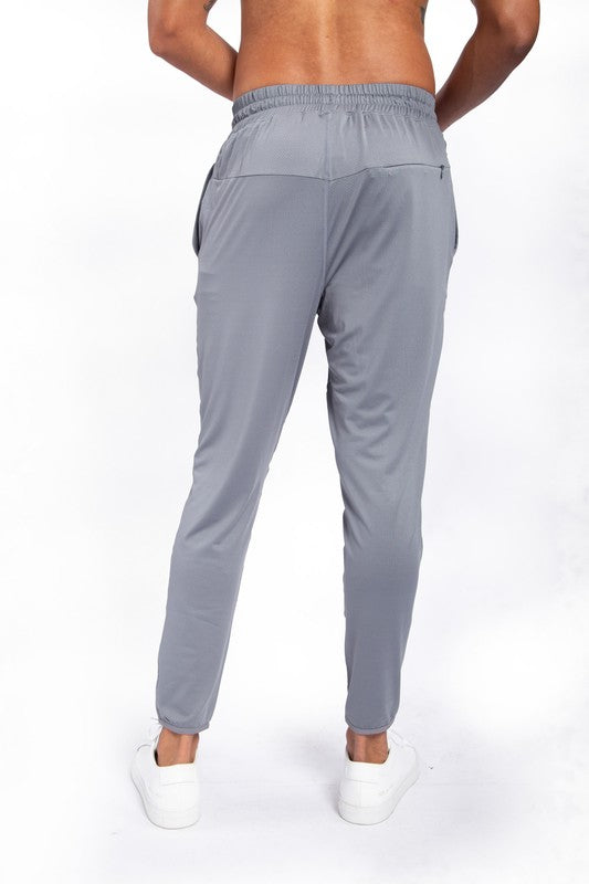 TEEK - Mens Grey Active Bottoms with Tapered Leg PANTS TEEK FG   