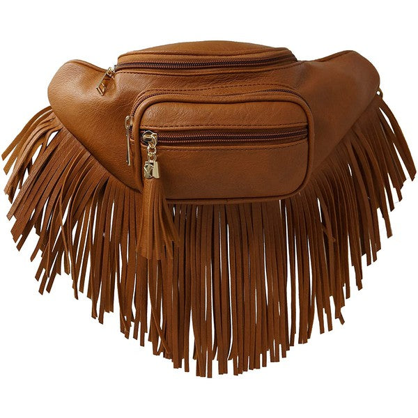 TEEK - Fringe Tassel Fanny Pack Waist Bag BAG TEEK FG TAN