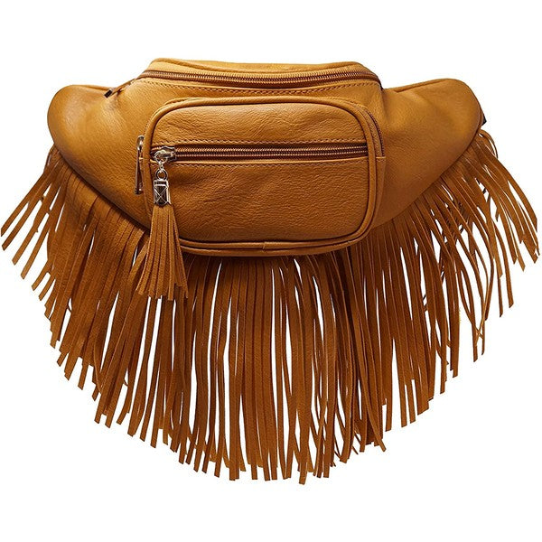 TEEK - Fringe Tassel Fanny Pack Waist Bag BAG TEEK FG MUSTARD
