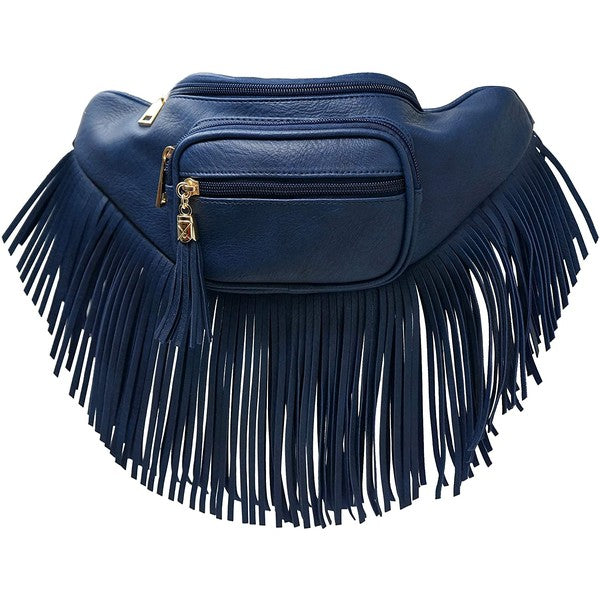 TEEK - Fringe Tassel Fanny Pack Waist Bag BAG TEEK FG NAVY