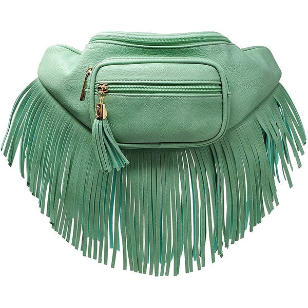 TEEK - Fringe Tassel Fanny Pack Waist Bag BAG TEEK FG TURQUOISE