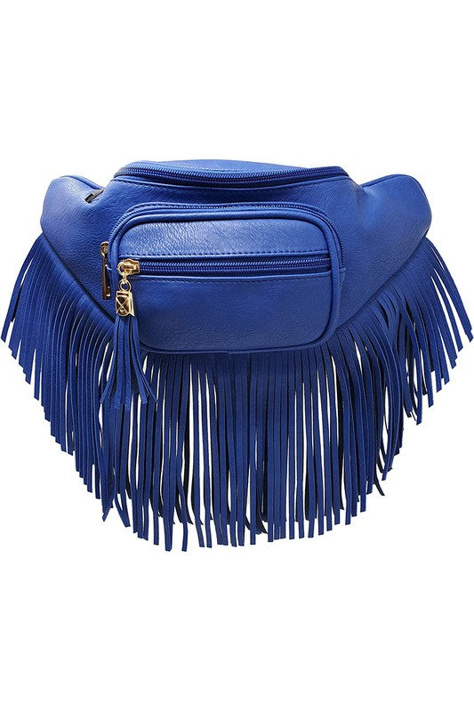 TEEK - Fringe Tassel Fanny Pack Waist Bag BAG TEEK FG ROYAL BLUE