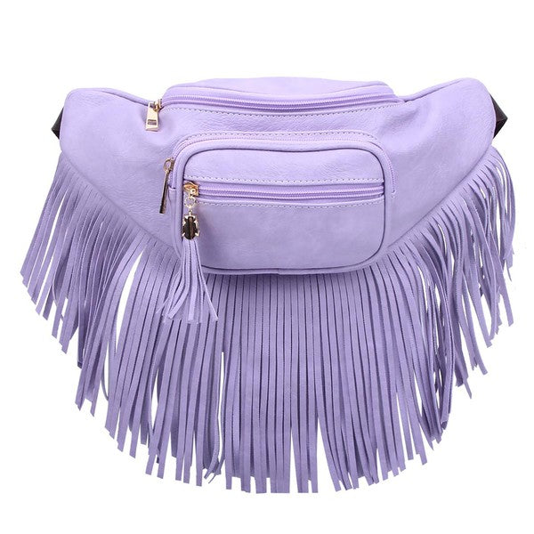 TEEK - Fringe Tassel Fanny Pack Waist Bag BAG TEEK FG LAVENDER