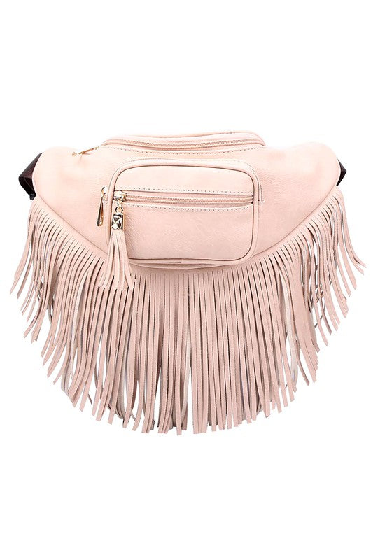TEEK - Fringe Tassel Fanny Pack Waist Bag BAG TEEK FG NUDE