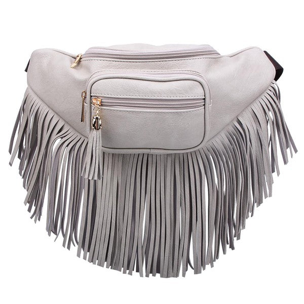 TEEK - Fringe Tassel Fanny Pack Waist Bag BAG TEEK FG GREY