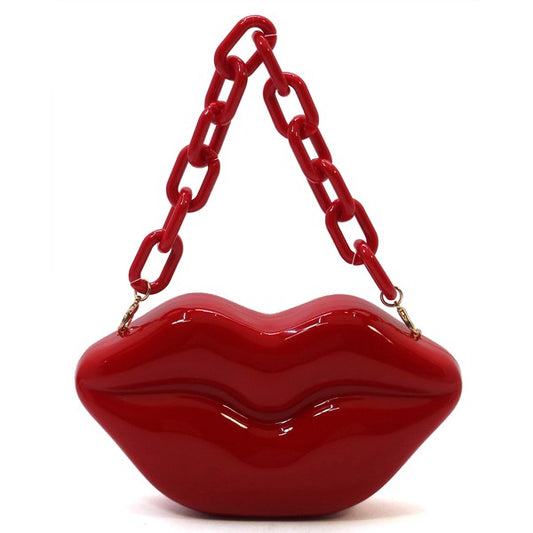 TEEK - Hard Case Lips Clutch Bag BAG TEEK FG Red  