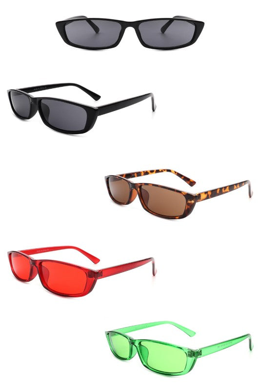 TEEK - Rectangle Slim Narrow Sunglasses EYEGLASSES TEEK FG   