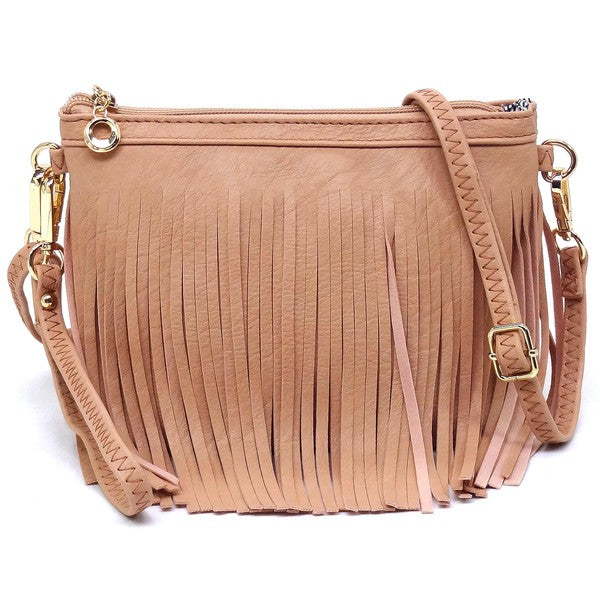 TEEK - Western Fringe Clutch Cross Body Bag BAG TEEK FG ROSE PINK