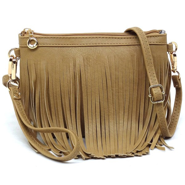 TEEK - Western Fringe Clutch Cross Body Bag BAG TEEK FG STONE