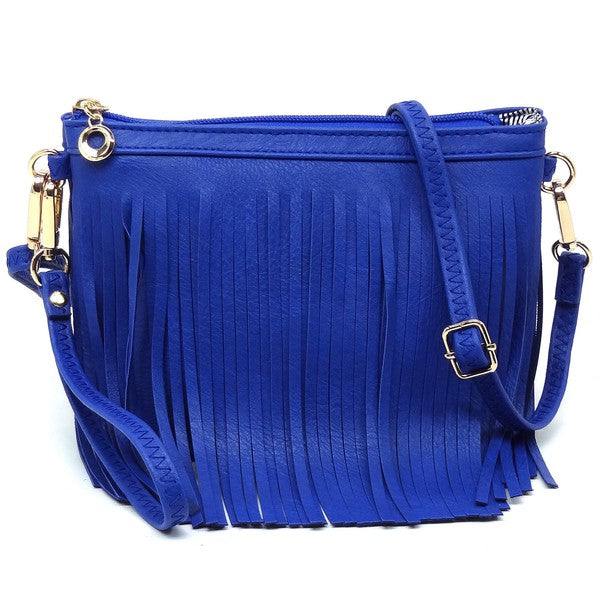 TEEK - Western Fringe Clutch Cross Body Bag BAG TEEK FG ROYAL BLUE
