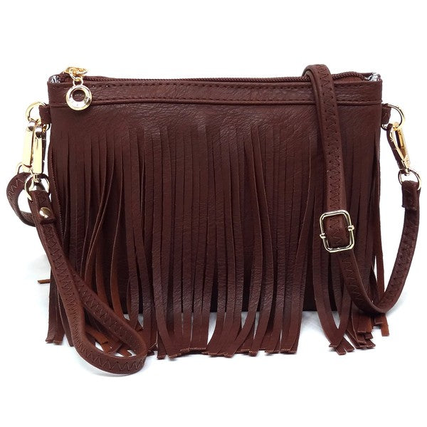 TEEK - Western Fringe Clutch Cross Body Bag BAG TEEK FG COFFEE