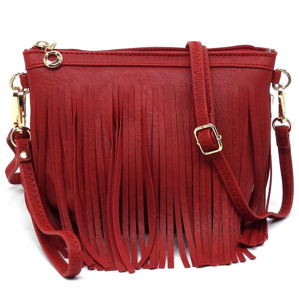 TEEK - Western Fringe Clutch Cross Body Bag BAG TEEK FG RED