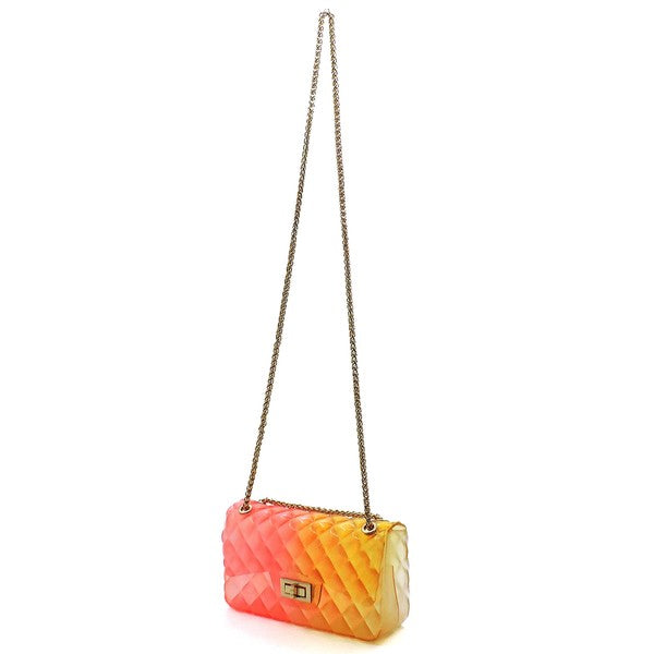 TEEK - Quilt Embossed Color Jelly Shoulder Bag BAG TEEK FG   